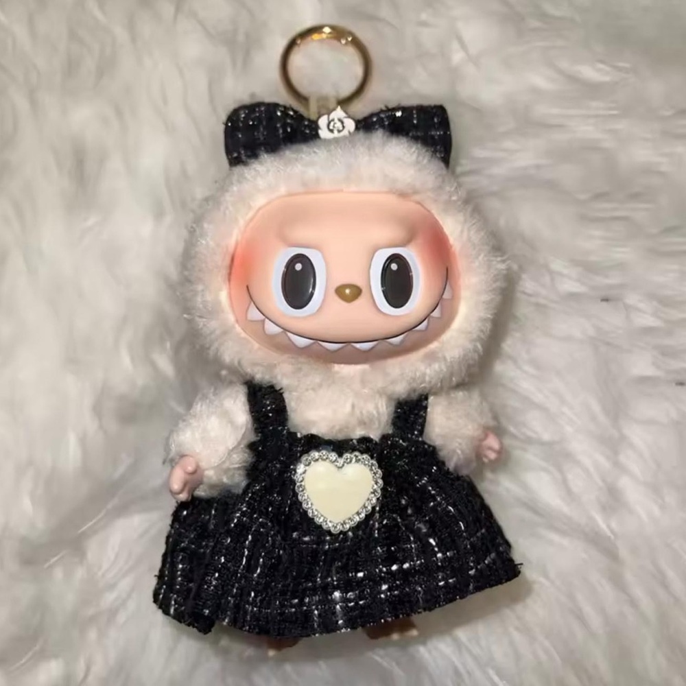 Labubu checkered dress outfit